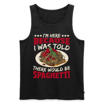I'm Here Because I Was Told There Would Be - Men's Premium Organic Tank Top - black - Front - AI Model Male 178 light (178cm)