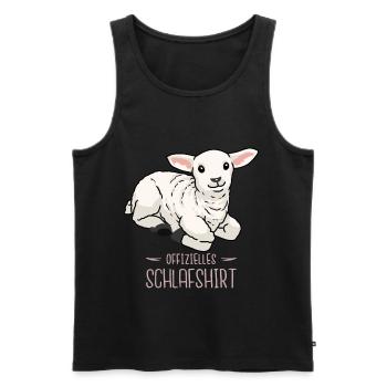 Schaf Schafe Guten Nacht schlafen Kinder Baby - Männer Premium Bio Tank Top - Schwarz - Vorne - Michal (187cm)