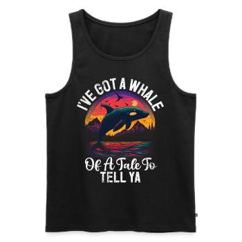 Killer whale killer whale watching Orca whale watching - Men's Premium Organic Tank Top - black - Front - AI Model Male 178 light (178cm)