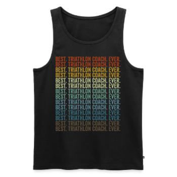 Bester. Triathlon-Trainer. aller Zeiten. Triathlet - Männer Premium Bio Tank Top - Schwarz - Vorne - Michal (187cm)