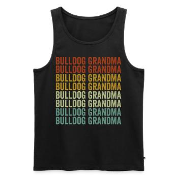 Bulldogge Großmutter Bulldoggenliebhaberin Großmut - Männer Premium Bio Tank Top - Schwarz - Vorne - Michal (187cm)