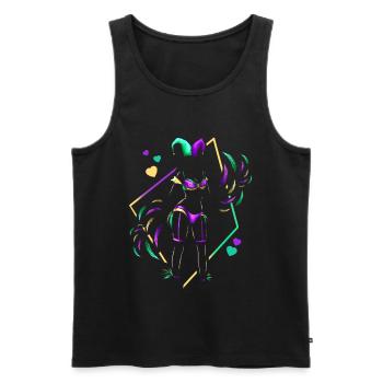 Women Jester Costume For Mardi Grad - Men's Premium Organic Tank Top - black - Front - AI Model Male 178 light (178cm)