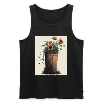 Garbage Plants Pollution Environment Climate - Men's Premium Organic Tank Top - black - Front - AI Model Male 178 light (178cm)