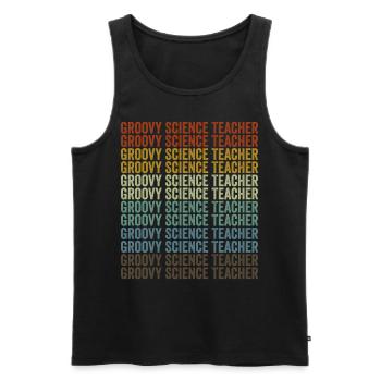 Groovy Science Teacher Teacher Job Teaching Lover - Men's Premium Organic Tank Top - black - Front - Michal (187cm)