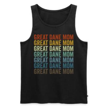 Great Dane Mama Great Dane dog lovers - Men's Premium Organic Tank Top - black - Front - Michal (187cm)