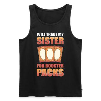 Will Trade My Sister for Booster Packs Trading - Männer Premium Bio Tank Top - Schwarz - Vorne - Michal (187cm)