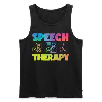 Speech Therapist Therapy Assistant - Männer Premium Bio Tank Top - Schwarz - Vorne - AI Model Male 178 light (178cm)