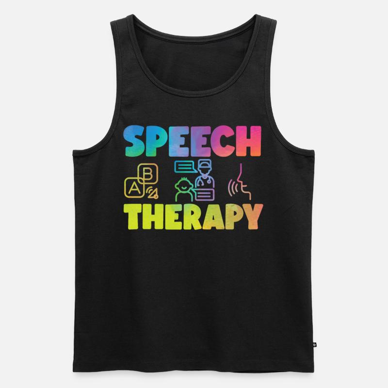 Speech Therapist Therapy Assistant - Männer Premium Bio Tank Top - Schwarz