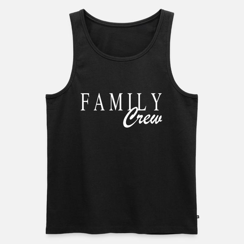 Family Crew - Männer Premium Bio Tank Top - Schwarz