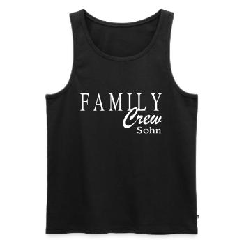 Family Crew Sohn - Männer Premium Bio Tank Top - Schwarz - Vorne - Michal (187cm)