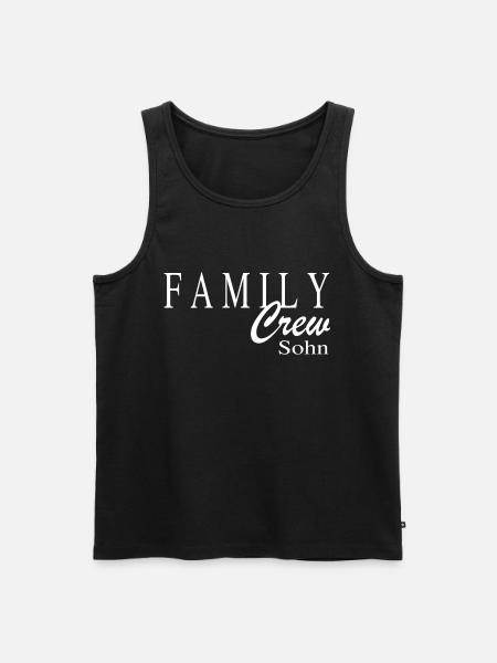 Family Crew Sohn - Männer Premium Bio Tank Top - Schwarz