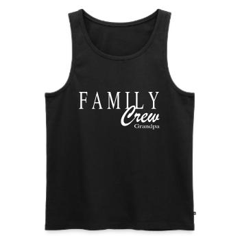 Family Crew Grandpa - Men's Premium Organic Tank Top - black - Front - Michal (187cm)