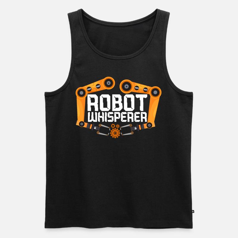 Robot Robotics Engineer Robot - Männer Premium Bio Tank Top - Schwarz
