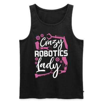 Robot Robotics Engineer Female - Men's Premium Organic Tank Top - black - Front - Michal (187cm)
