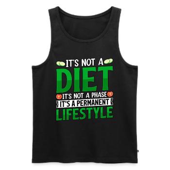 its not a diet it s not a phase its a lifestyle - Men's Premium Organic Tank Top - black - Front - AI Model Male 178 light (178cm)