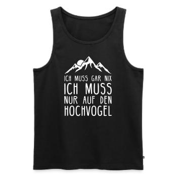 Hochvogel I Wandern Klettern Bergsteiger Motiv - Männer Premium Bio Tank Top - Schwarz - Vorne - AI Model Male 178 light (178cm)