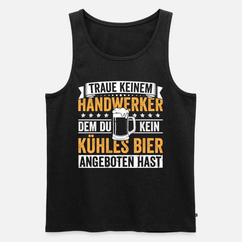 Handwerker Bier - Männer Premium Bio Tank Top - Schwarz