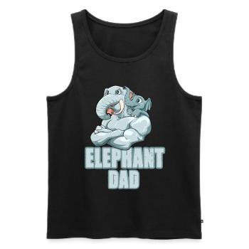 Elephant Dad für einen Elefant Liebhaber Elefant - Männer Premium Bio Tank Top - Schwarz - Vorne - Michal (187cm)