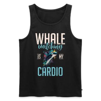 Killerwal Schwertwal Wale beobachten Orca Wal - Männer Premium Bio Tank Top - Schwarz - Vorne - AI Model Male 178 light (178cm)