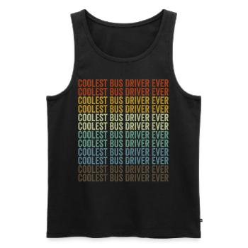 Coolest Bus Driver Ever School Bus Driver - Men's Premium Organic Tank Top - black - Front - AI Model Male 178 light (178cm)
