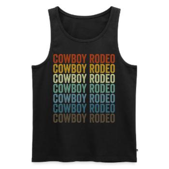 Cowboy Rodeo Rodeo Western Country Bull Rider - Männer Premium Bio Tank Top - Schwarz - Vorne - Michal (187cm)