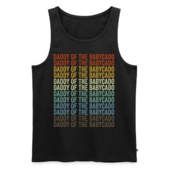Papa des Babycado Avocado Papa - Männer Premium Bio Tank Top - Schwarz - Vorne - AI Model Male 178 light (178cm)