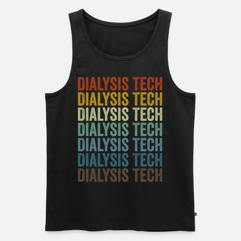 Dialyse-Techniker Dialyse-Techniker Leopard Print - Männer Premium Bio Tank Top - Schwarz