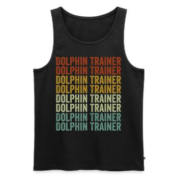 Delfin Trainer Delfin Delfin Trainer - Männer Premium Bio Tank Top - Schwarz - Vorne - Michal (187cm)