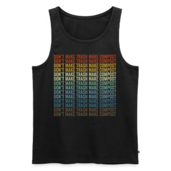 Don't make garbage, make compost, make compost - Men's Premium Organic Tank Top - black - Front - AI Model Male 178 light (178cm)