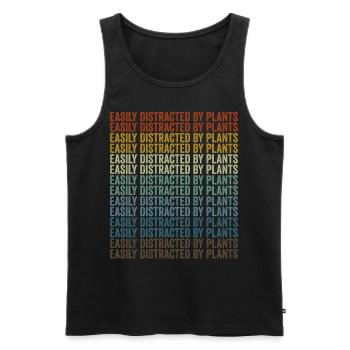 Easily distracted by plant plant lovers - Men's Premium Organic Tank Top - black - Front - Michal (187cm)