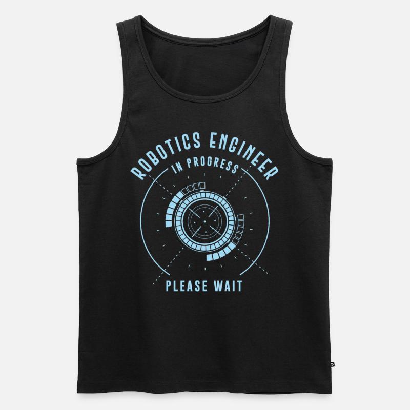 Robot Robotics Engineer Robotics - Men's Premium Organic Tank Top - black