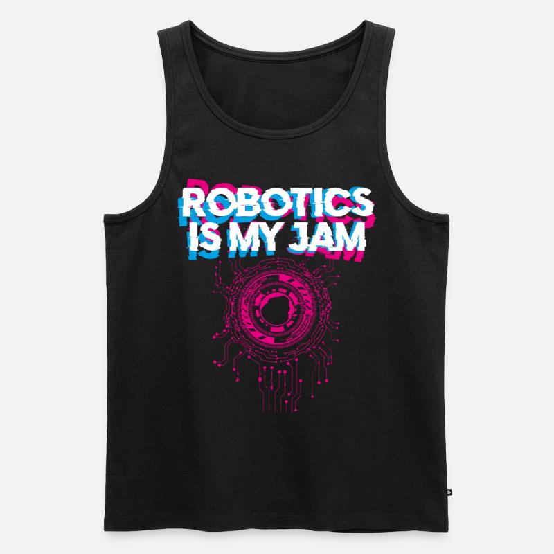 Robot Robotics Engineer Robotics - Männer Premium Bio Tank Top - Schwarz