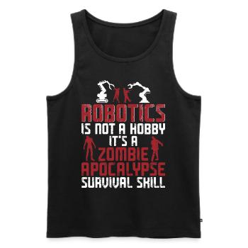 Robot Robotics Engineer Robotics - Men's Premium Organic Tank Top - black - Front - AI Model Male 178 light (178cm)