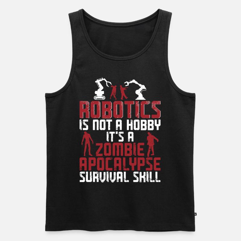 Robot Robotics Engineer Robotics - Männer Premium Bio Tank Top - Schwarz