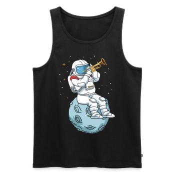 Trumpet Astronaut For Trumpet And Jazz Musicians - Männer Premium Bio Tank Top - Schwarz - Vorne - AI Model Male 178 light (178cm)