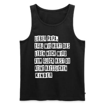 Bester Papa Vater Vatertag Vater und Sohn - Männer Premium Bio Tank Top - Schwarz - Vorne - Michal (187cm)