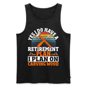 I Do Have A Retirement Plan I Plan On Carving - Männer Premium Bio Tank Top - Schwarz - Vorne - AI Model Male 178 light (178cm)