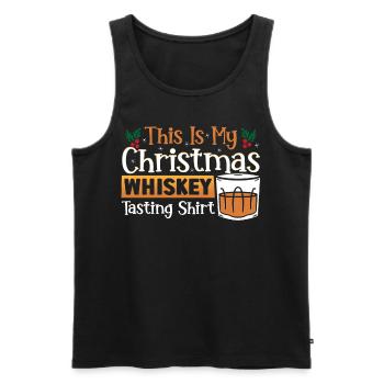 Ceci est mon whisky de Noël Tasting Shirt Whisky - Débardeur bio Premium Homme - noir - Devant - Michal (187cm)