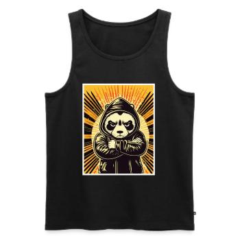 Panda Bär Morgenmuffel Sarkasmus Kollege - Débardeur bio Premium Homme - noir - Devant - Michal (187cm)