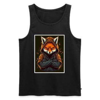 Fuchs Morgenmuffel Sarkasmus Kollege Mitarbeiter - Débardeur bio Premium Homme - noir - Devant - Michal (187cm)