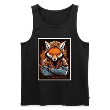 Fuchs Morgenmuffel Sarkasmus Kollege Mitarbeiter - Débardeur bio Premium Homme - noir - Devant - Michal (187cm)