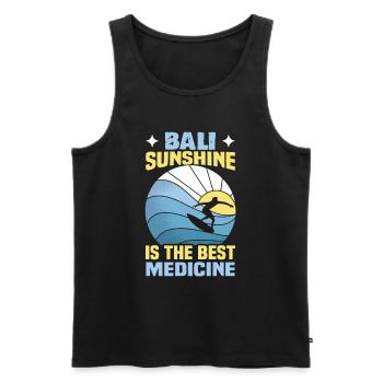 Bali Indonesien Strandurlaub am Meer - Männer Premium Bio Tank Top - Schwarz - Vorne - Michal (187cm)