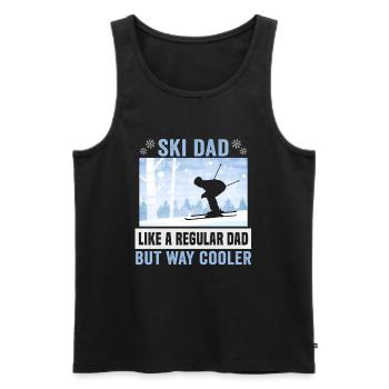 Ski dad like a regular dad but way cooler Ski - Männer Premium Bio Tank Top - Schwarz - Vorne - AI Model Male 178 light (178cm)