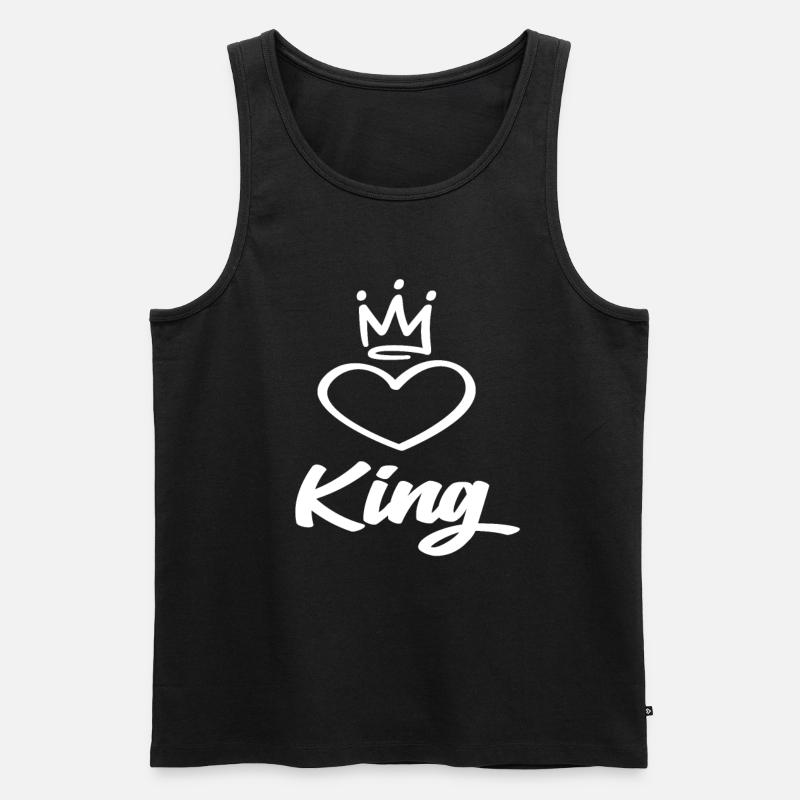 King - Männer Premium Bio Tank Top - Schwarz