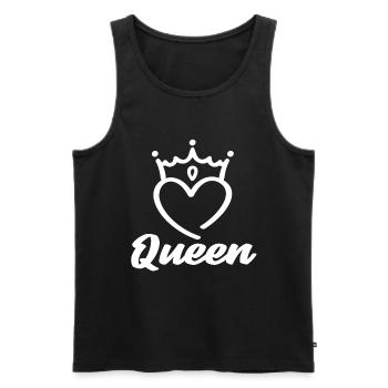 Queen - Men's Premium Organic Tank Top - black - Front - AI Model Male 178 light (178cm)