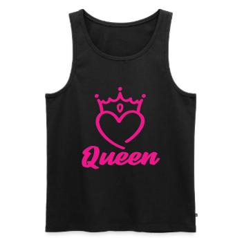 Queen - Männer Premium Bio Tank Top - Schwarz - Vorne - AI Model Male 178 light (178cm)
