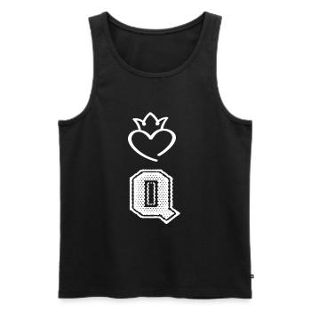 Queen - Men's Premium Organic Tank Top - black - Front - AI Model Male 178 light (178cm)