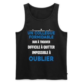 Collègue formidable dur à trouver Cadeau - Débardeur bio Premium Homme - noir - Devant - Michal (187cm)