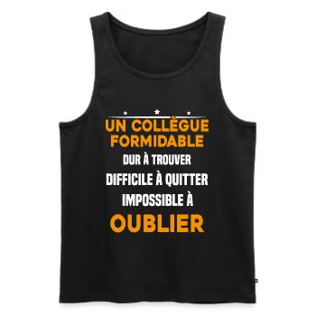 Collègue formidable dur à trouver Cadeau - Débardeur bio Premium Homme - noir - Devant - Michal (187cm)