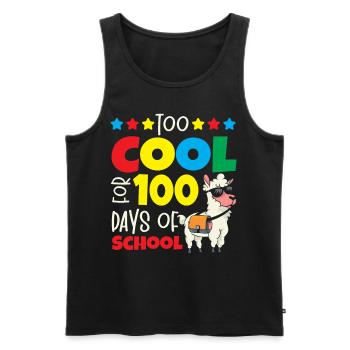 Too Cool For 100 Days Of School - Men's Premium Organic Tank Top - black - Front - AI Model Male 178 light (178cm)